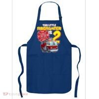 2nd Birthday This Little Firefighter Is Two Apron thumb 0