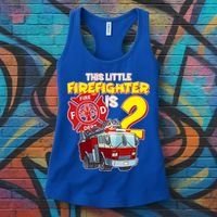 2nd Birthday This Little Firefighter Is Two Women's Tank Top thumb 3