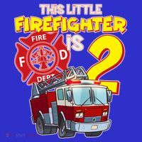 2nd Birthday This Little Firefighter Is Two Women's Long Sleeve Shirt thumb 2