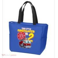 2nd Birthday This Little Firefighter Is Two Tote Bag thumb 3