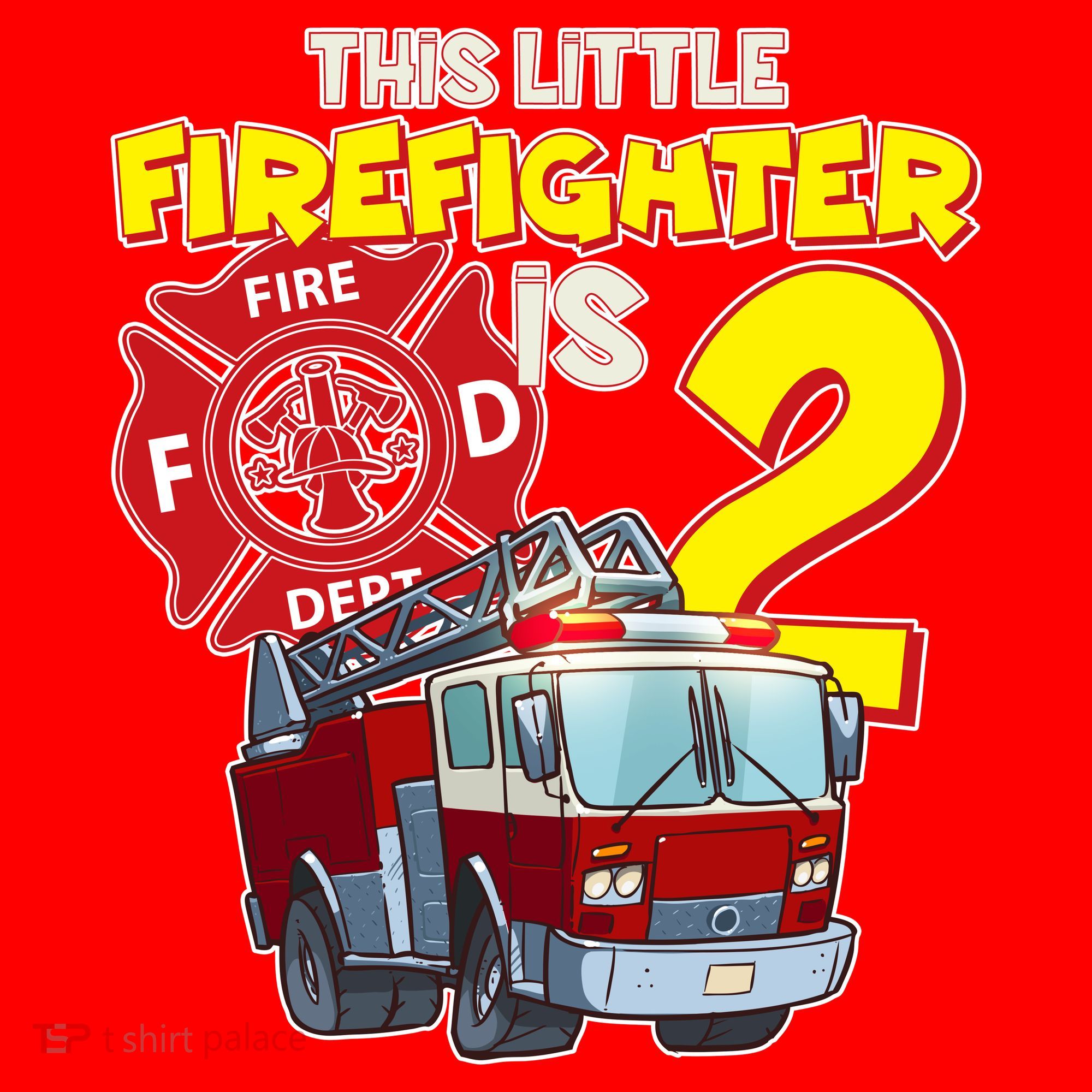 2nd Birthday This Little Firefighter Is Two Santa Hat