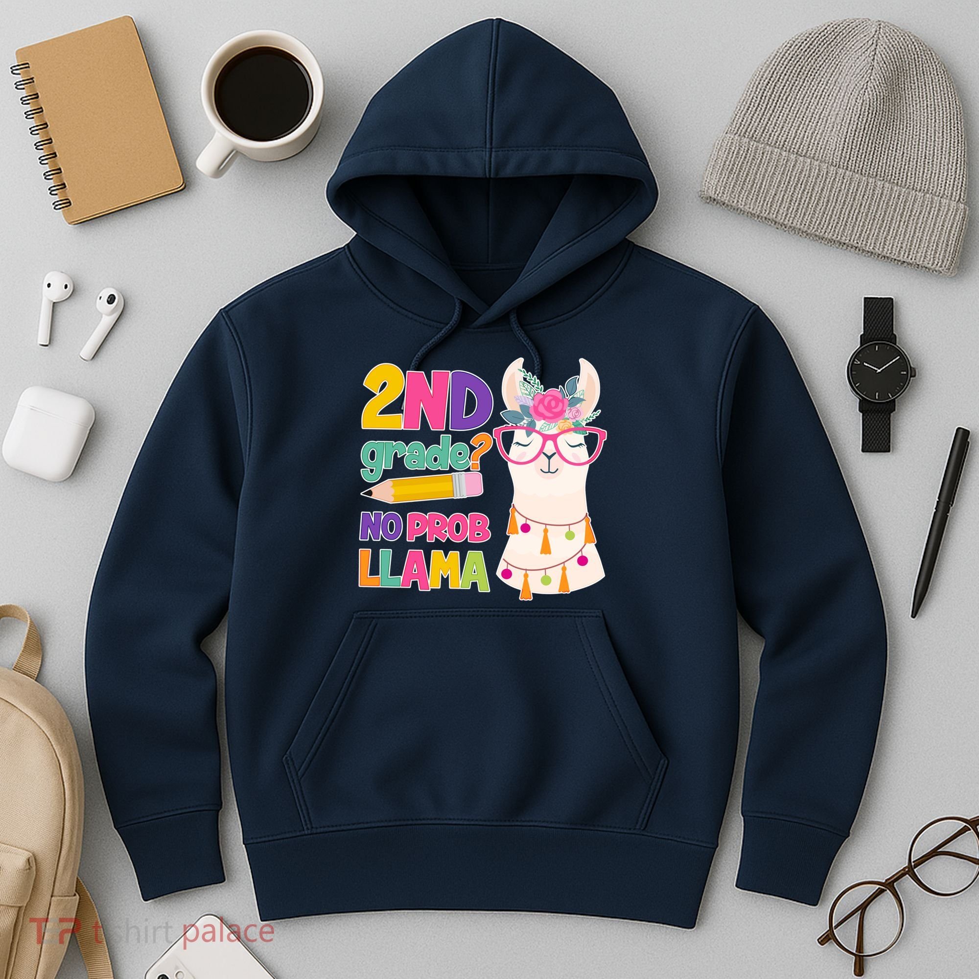 2nd Grade? No Prob Llama Hoodie