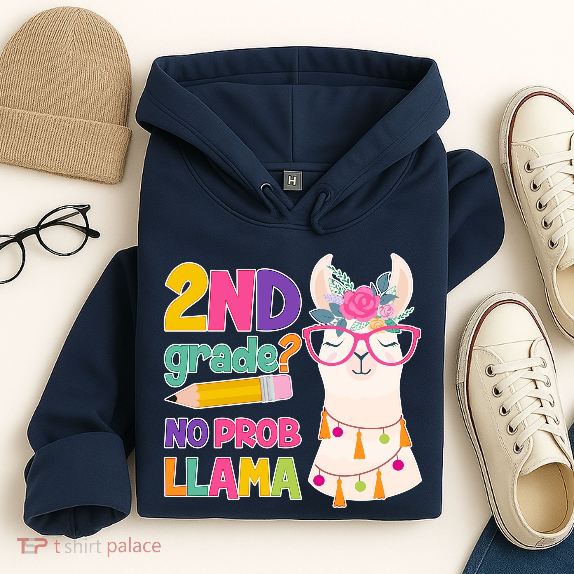 2nd Grade? No Prob Llama Hoodie