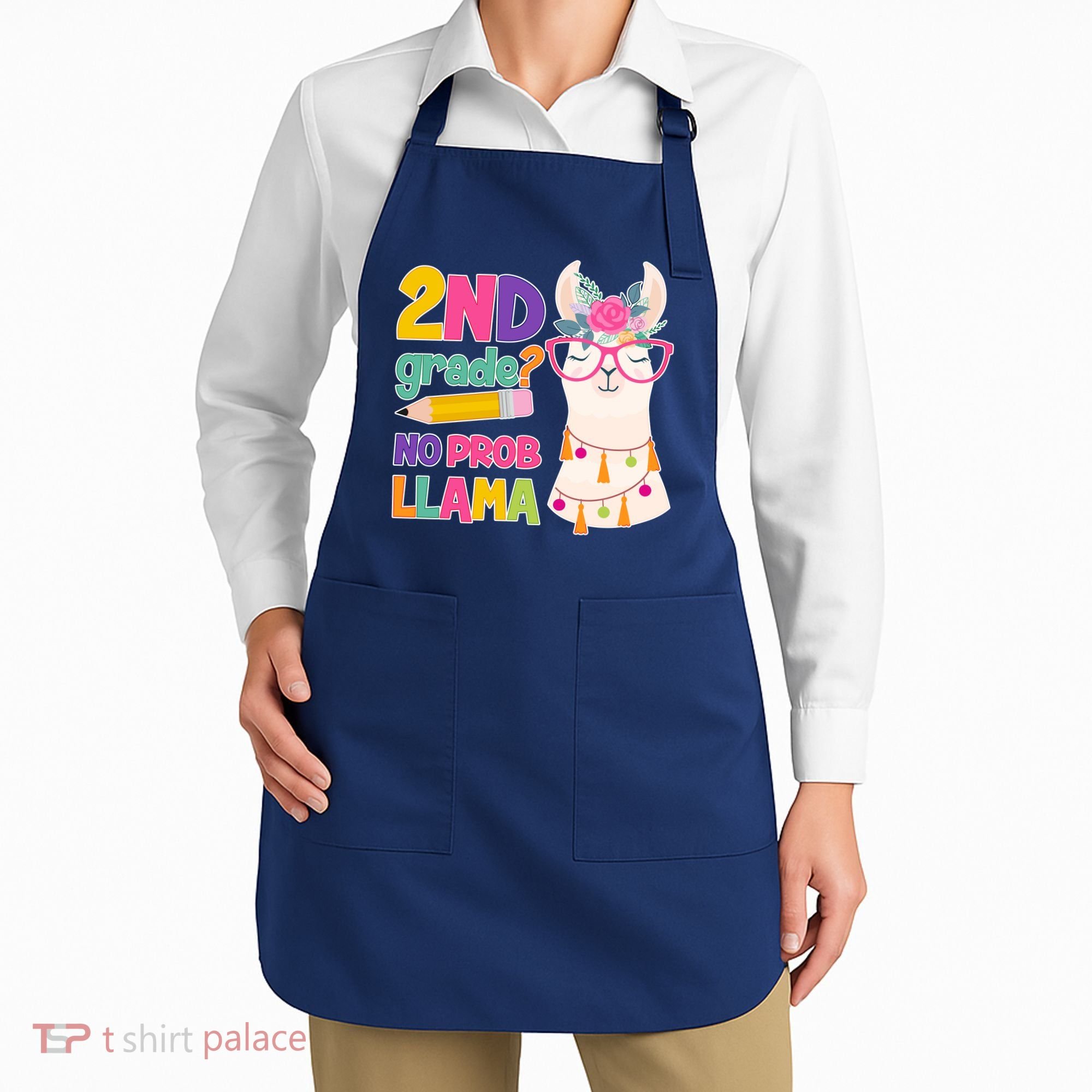 2nd Grade? No Prob Llama Apron