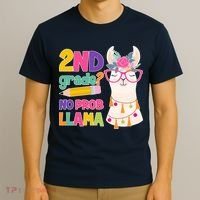2nd Grade? No Prob Llama T-Shirt thumb 3
