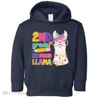 2nd Grade? No Prob Llama Toddler Hoodie thumb 0