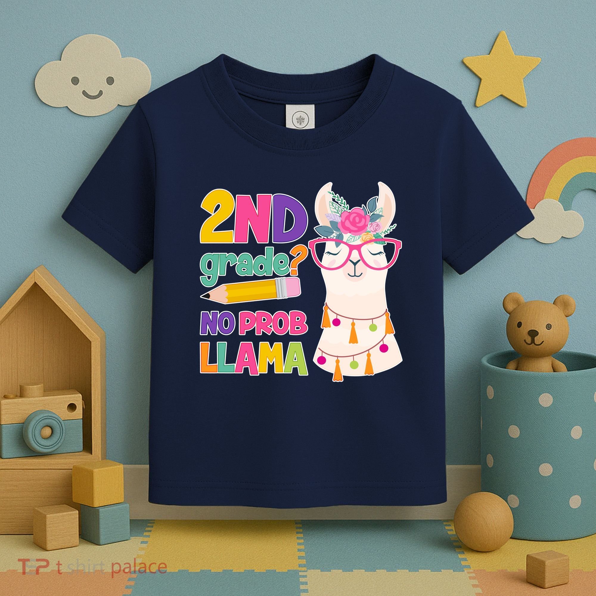 2nd Grade? No Prob Llama Toddler T-Shirt