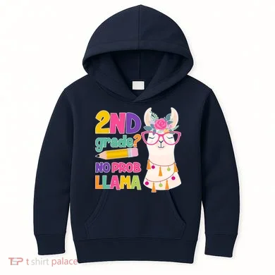 2nd Grade? No Prob Llama Kids Hoodie