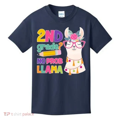 2nd Grade? No Prob Llama Kids T-Shirt
