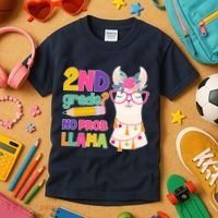 2nd Grade? No Prob Llama Kids T-Shirt thumb 3