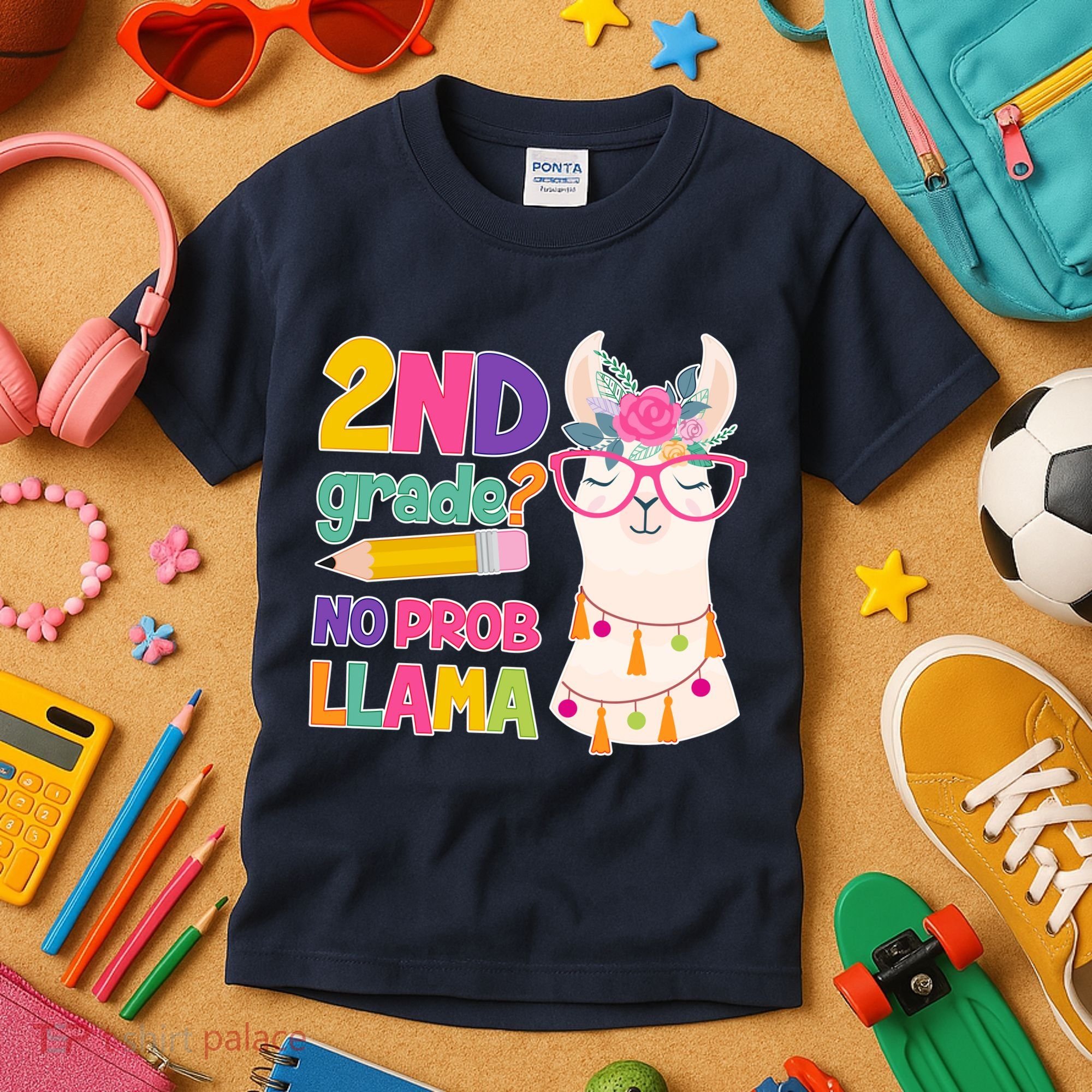 2nd Grade? No Prob Llama Kids T-Shirt