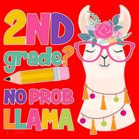 2nd Grade? No Prob Llama Santa Hat thumb 1