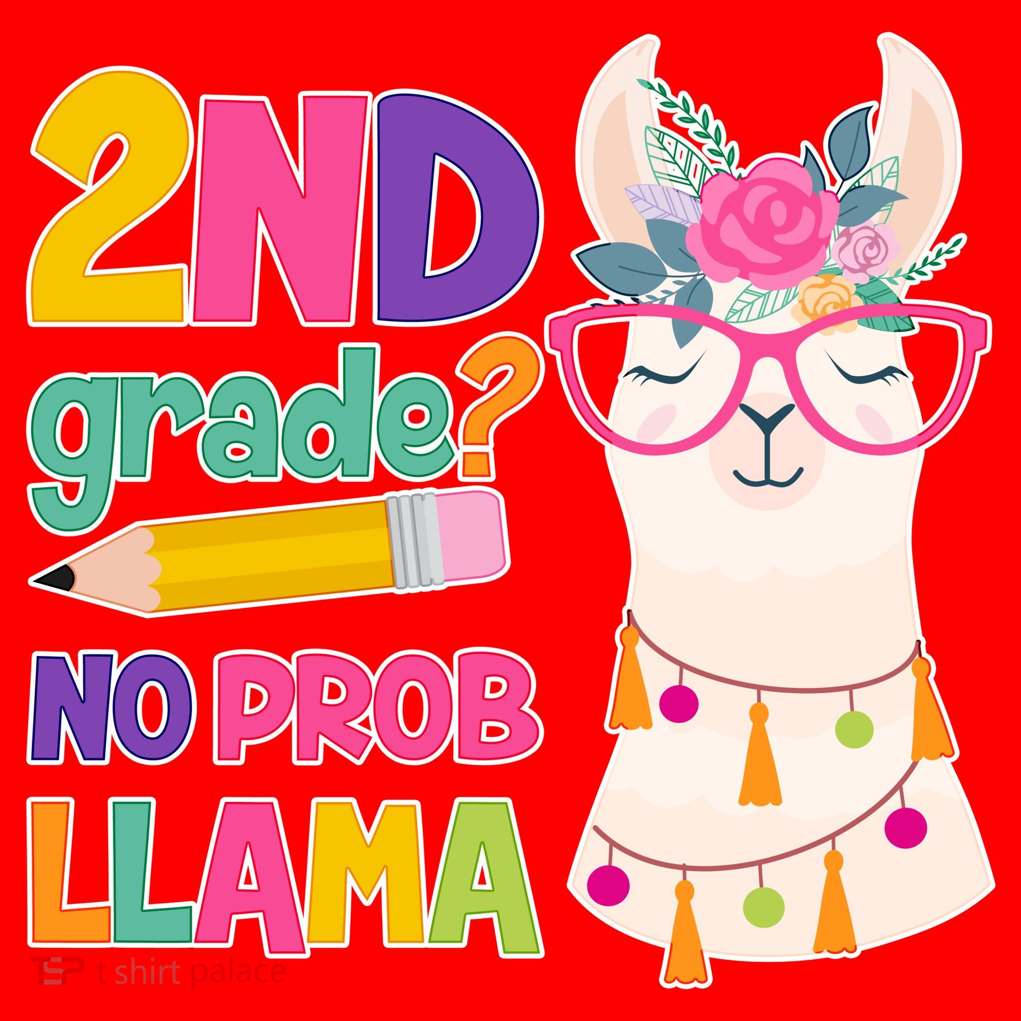 2nd Grade? No Prob Llama Santa Hat
