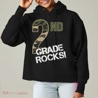 2nd Grade Rocks Camo Ladies Heavyweight Boxy Pullover Hoodie thumb 0