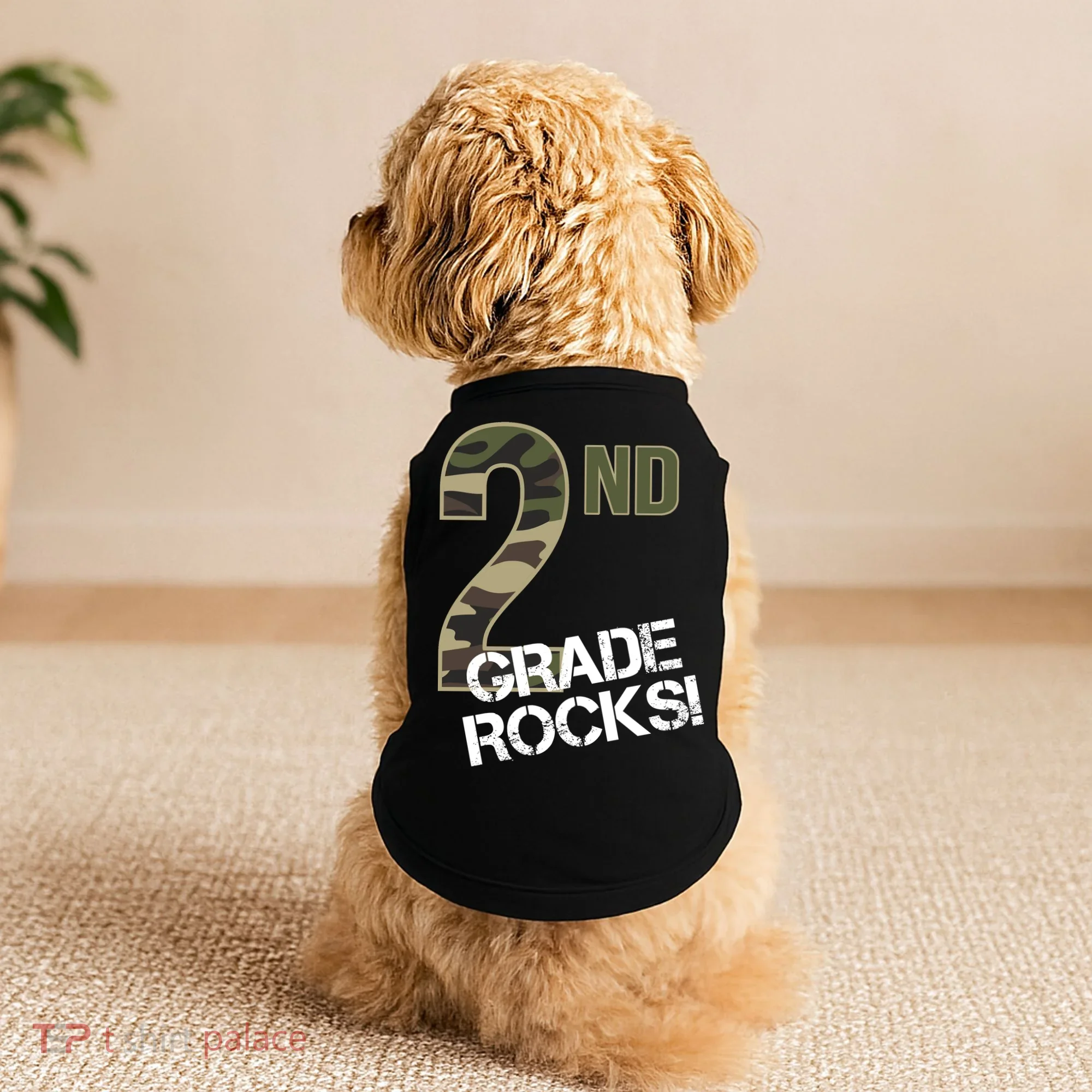 2nd Grade Rocks Camo Doggie Tank