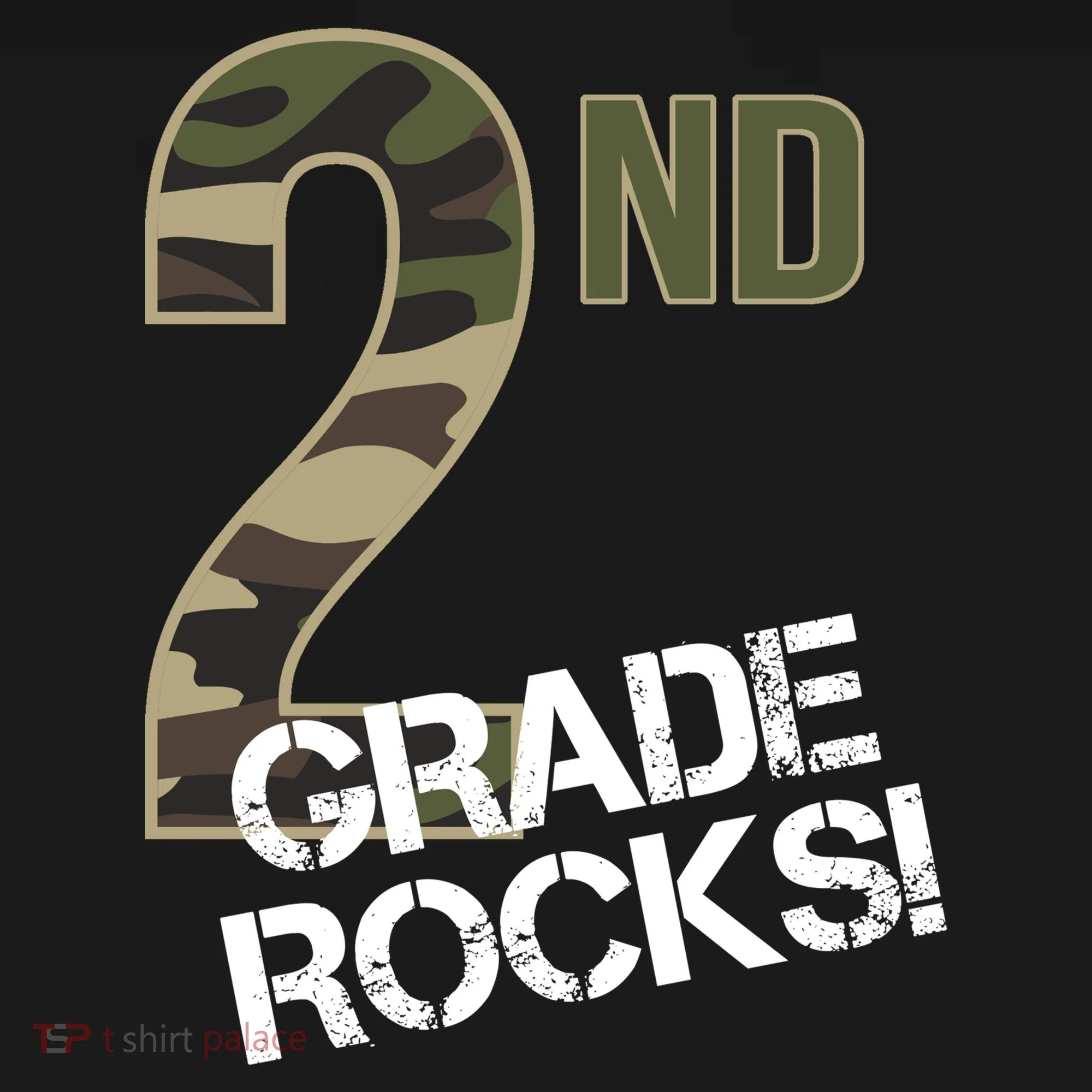 2nd Grade Rocks Camo Doggie Tank