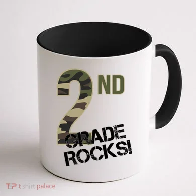 2nd Grade Rocks Camo Coffee Mug back