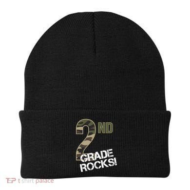 2nd Grade Rocks Camo Beanie