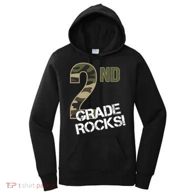 2nd Grade Rocks Camo Women's Hoodie