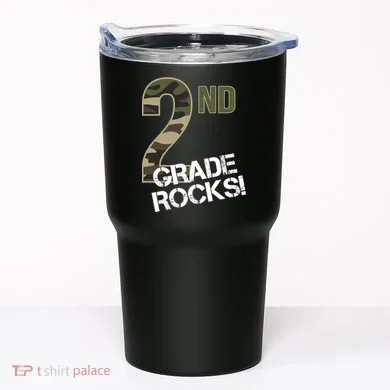2nd Grade Rocks Camo Tumbler