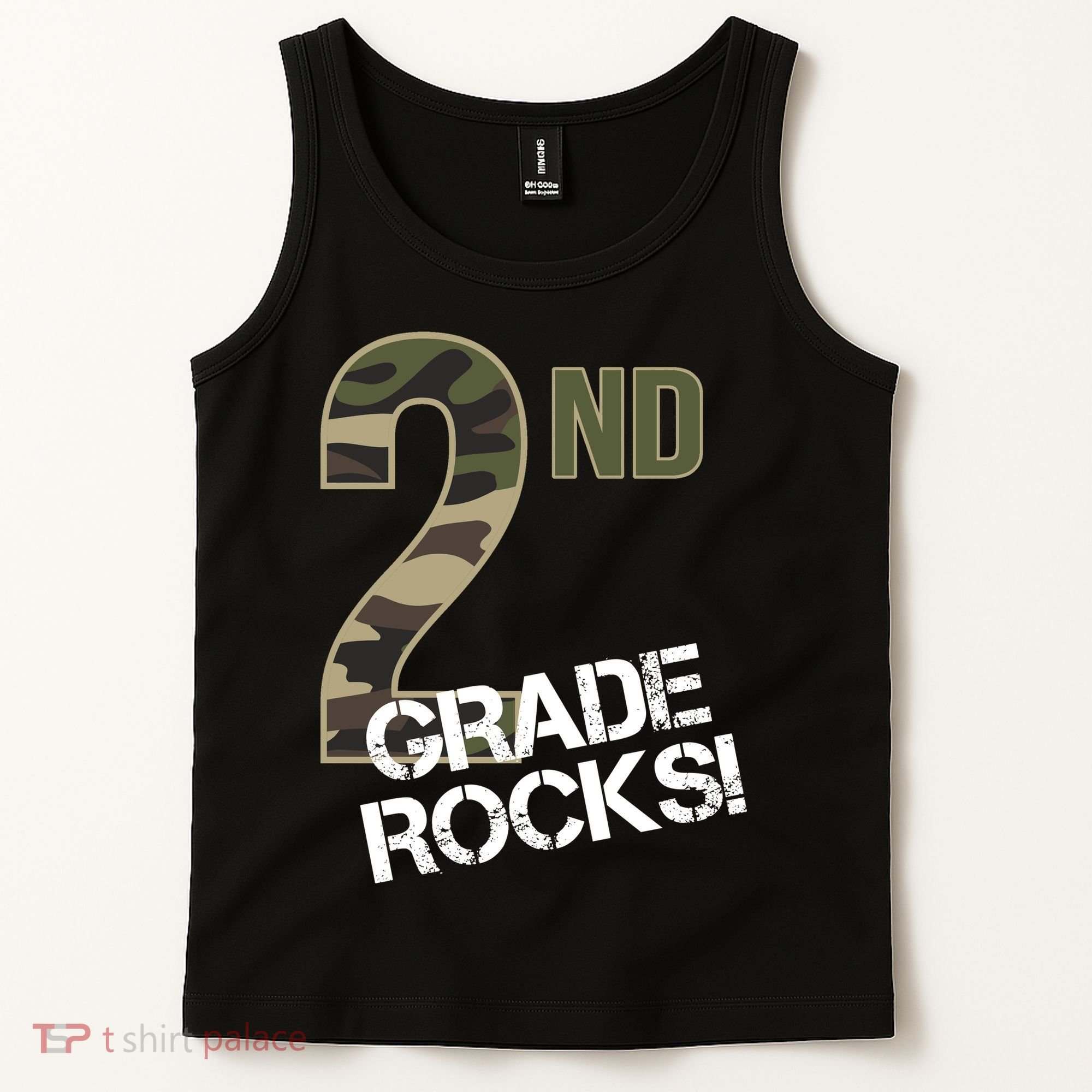 2nd Grade Rocks Camo Tank Top