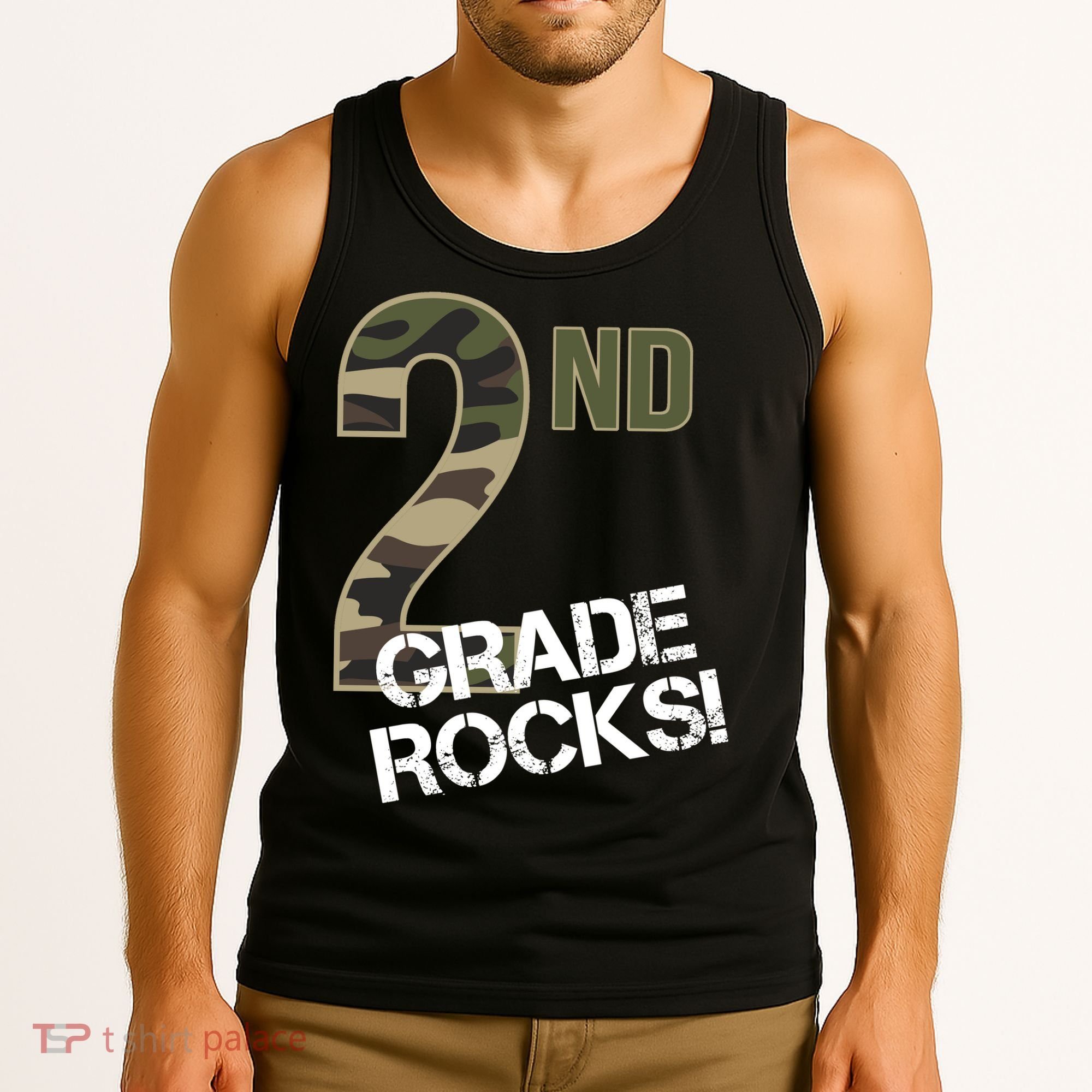 2nd Grade Rocks Camo Tank Top