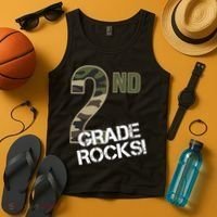 2nd Grade Rocks Camo Tank Top thumb 4
