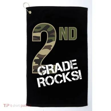 2nd Grade Rocks Camo Golf Towel