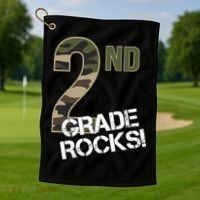 2nd Grade Rocks Camo Golf Towel thumb 1