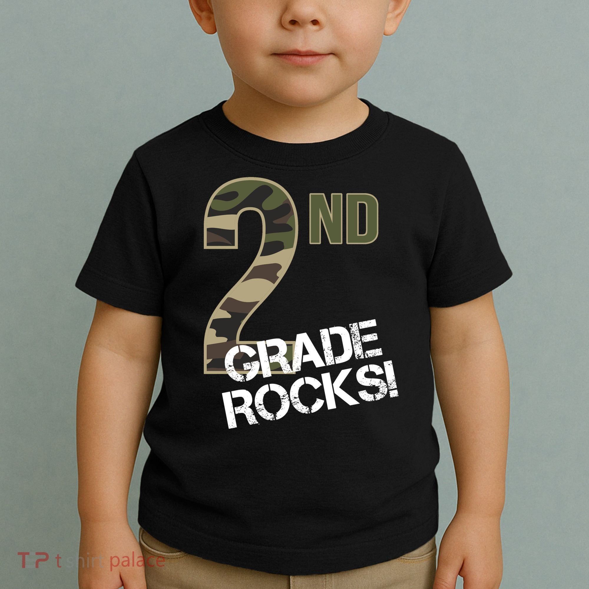 2nd Grade Rocks Camo Toddler T-Shirt