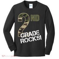 2nd Grade Rocks Camo Kids Long Sleeve Shirt thumb 0