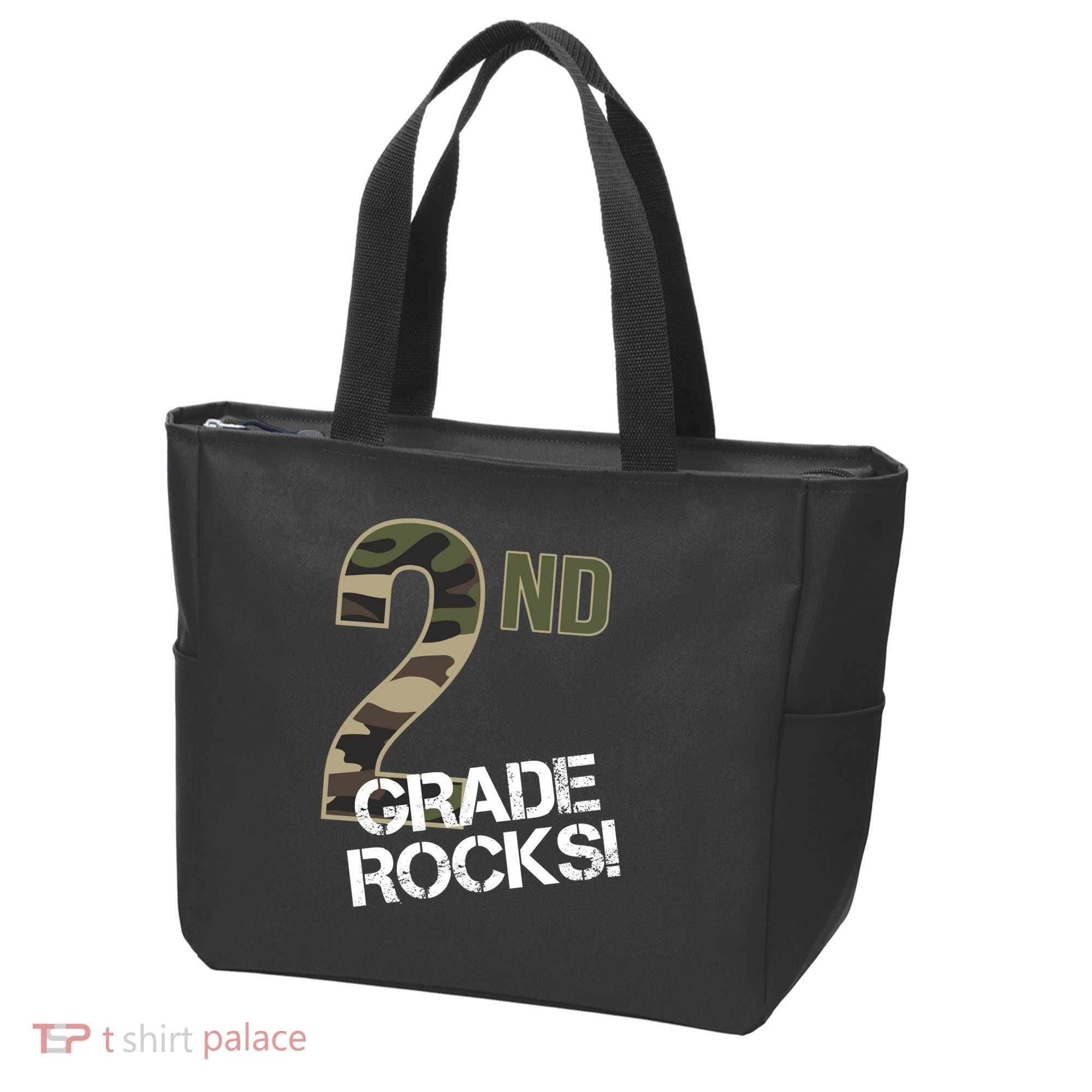 2nd Grade Rocks Camo Tote Bag