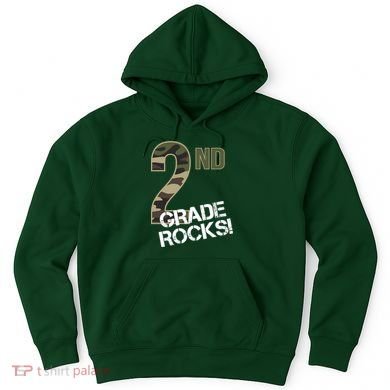 2nd Grade Rocks Camo Hoodie
