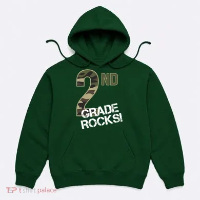 2nd Grade Rocks Camo Hoodie