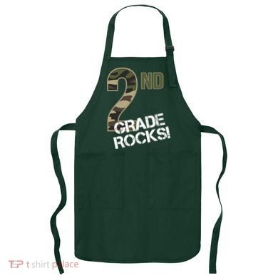 2nd Grade Rocks Camo Apron