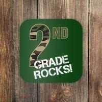 2nd Grade Rocks Camo Coaster thumb 0