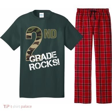 2nd Grade Rocks Camo Pajama Set