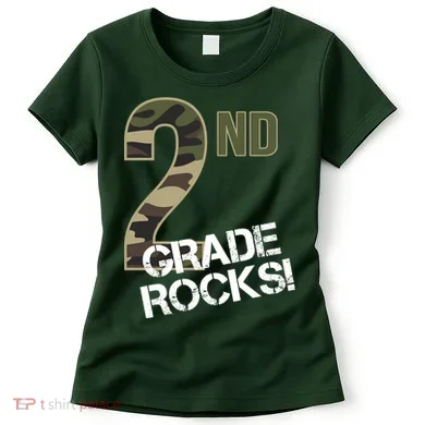 2nd Grade Rocks Camo Women's T-Shirt