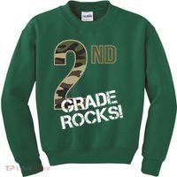 2nd Grade Rocks Camo Kids Sweatshirt thumb 0
