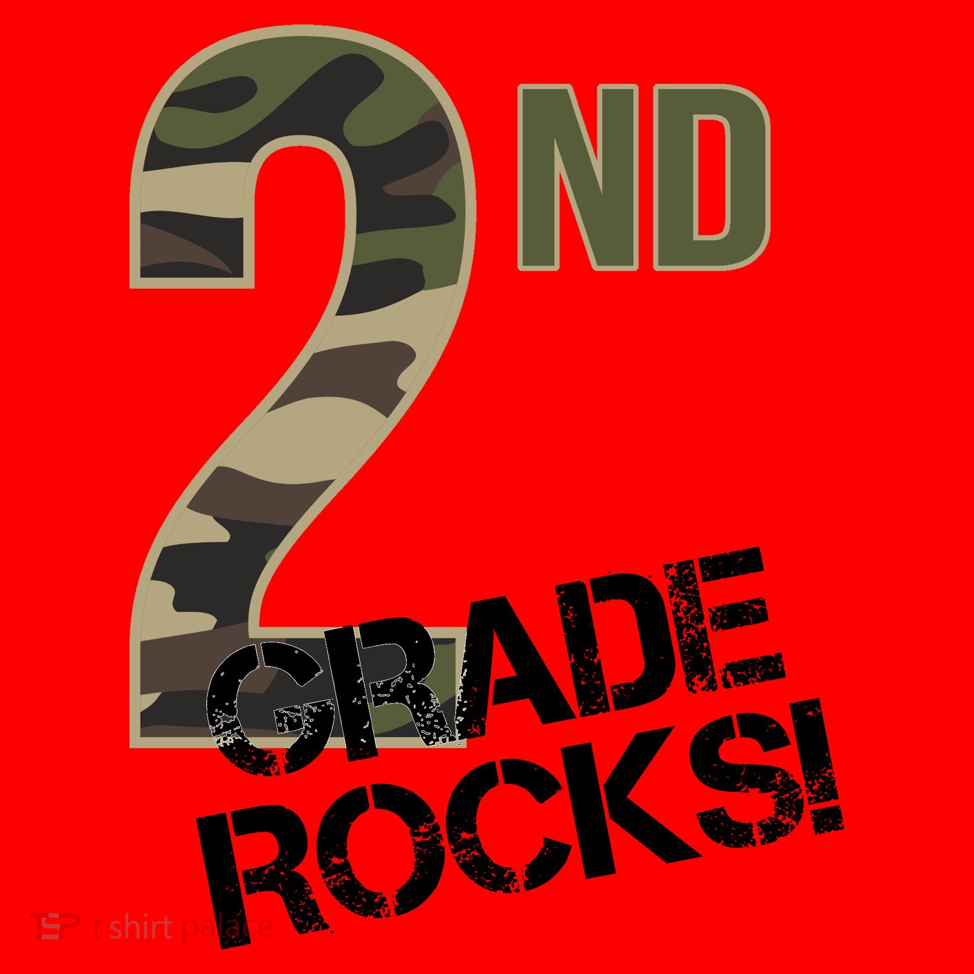 2nd Grade Rocks Camo Santa Hat