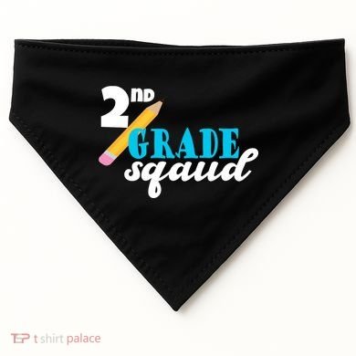 2nd Grade Squad School Pencil USA-Made Doggie Bandana