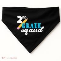 2nd Grade Squad School Pencil USA-Made Doggie Bandana thumb 0