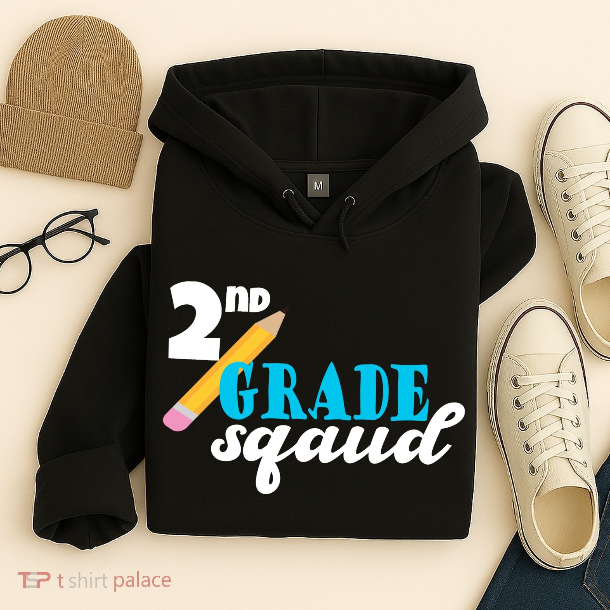 2nd Grade Squad School Pencil Hoodie