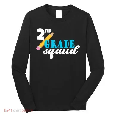 2nd Grade Squad School Pencil Long Sleeve Shirt