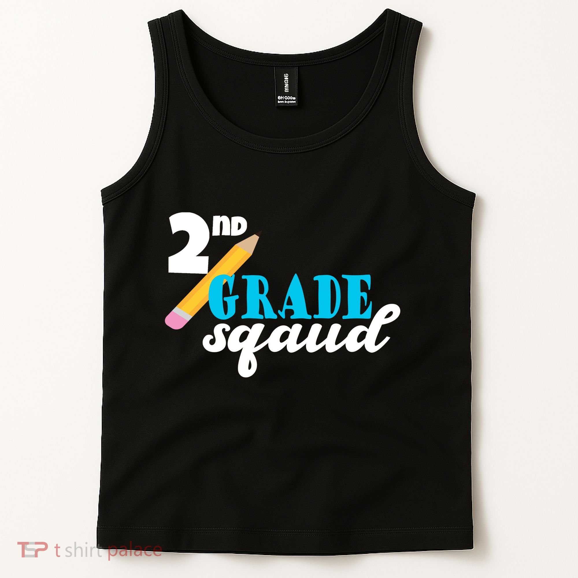 2nd Grade Squad School Pencil Tank Top