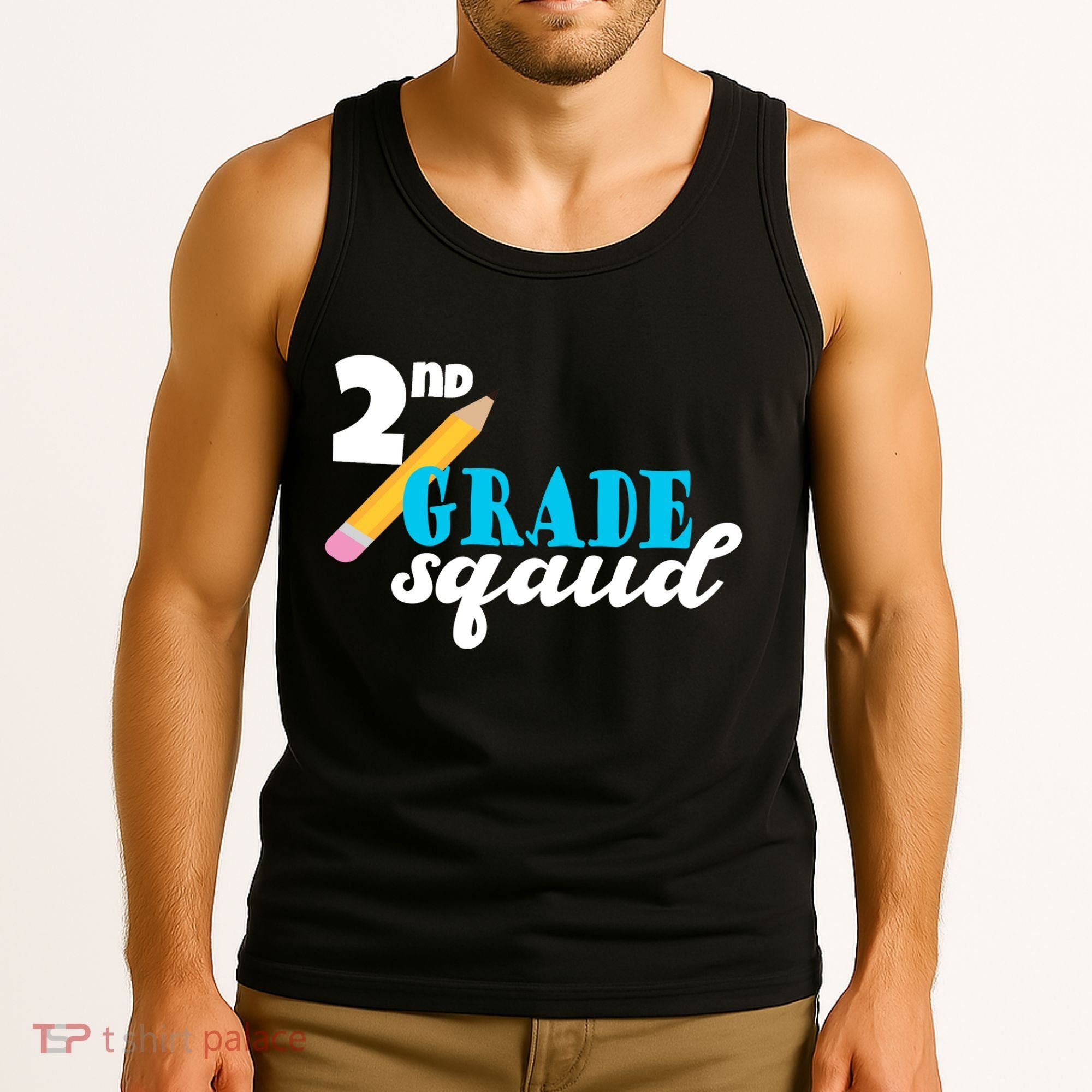 2nd Grade Squad School Pencil Tank Top