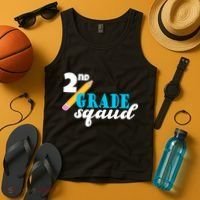 2nd Grade Squad School Pencil Tank Top thumb 4