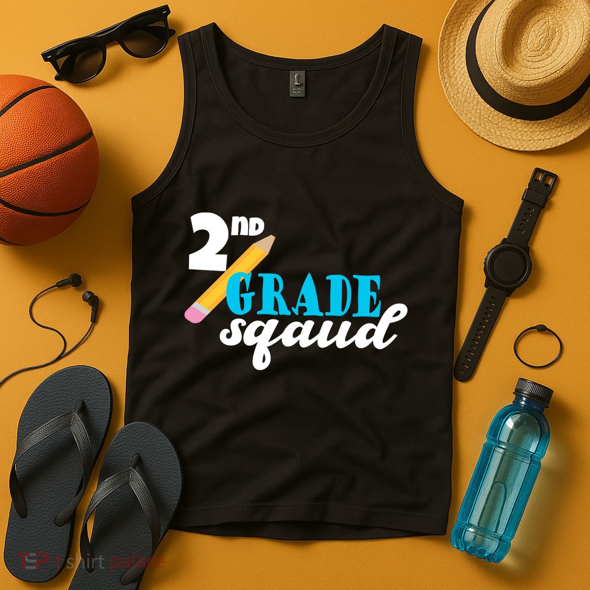 2nd Grade Squad School Pencil Tank Top