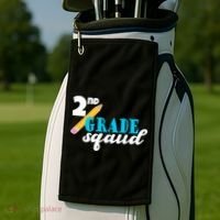 2nd Grade Squad School Pencil Golf Towel thumb 2