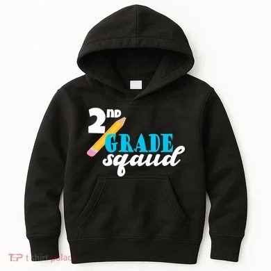 2nd Grade Squad School Pencil Kids Hoodie
